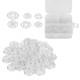 Plastic Round Buttons Transparent Set